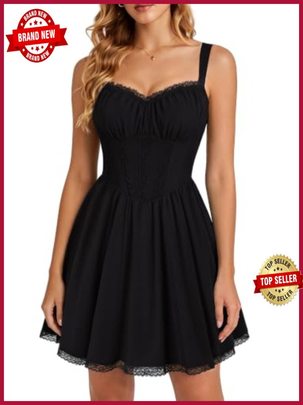 Lace Corset Mini Dress with Pockets A-Line Gothic Pirate Grad Party